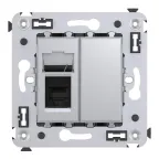 Avanti Телефонная розетка RJ-12 в стену Закаленная сталь