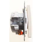 W59 Переключатель одноклавишный с подсв. 10АХ, механизм, слоновая кость