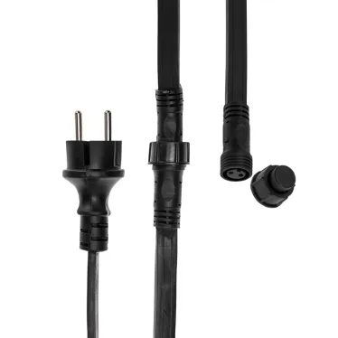 Гирлянда LED Galaxy Bulb String 10м, черный КАУЧУК, 30 ламп*6 LED БЕЛЫЕ, влагостойкая IP65 | 331-325 | NEON-NIGHT