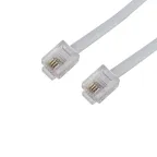 Удлинитель телефонный 25м белый