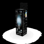 Лампа светодиодная филаментная LED 11 Вт 830 лм 4100К свеча нейтральный E14 AC 220В прозрачная колба Black Filament Gauss