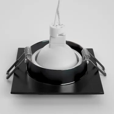 Светильник ИВО-50w G5.3 поворотный квадратный черный