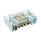Блок распределительный на DIN рейку c выносной клеммой 4р 160А 7х7мм 1х8мм 1х9мм 1х12м