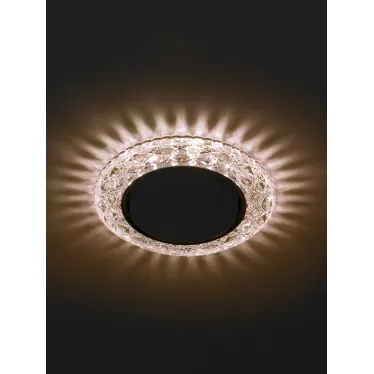 Светильник точечный встраиваемый под лампу DK LD24 15Вт GX53 шампань с подсветкой | Б0029632 | ЭРА