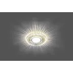 Светильник ИВО-50w G5.3 со светодиодной подсветкой 4000К хром с прозрачным стеклом