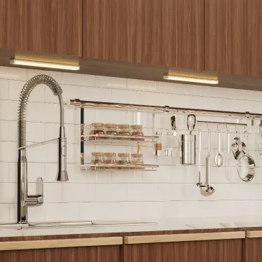 Светильник линейный светодиодный ДБО 6 Вт 400 лм 4000К AC 220В IP20 300х40х11мм модель A управление датчиком движения плавное диммирование широкий корпус Modul Gauss