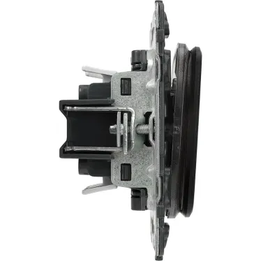 Valena ALLURE Переключатель двухклавишный 10АХ 250В с подсветкой С лицевой панелью Антрацит