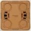 ЭТЮД Розетка наружная с заземлением со шторками бук