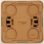 ЭТЮД Розетка наружная с заземлением со шторками бук