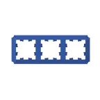 ATLASDESIGN ANTIQUE 3-постовая рамка, универсальная, АКВАМАРИН