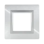 Рамка из алюминия, ''Avanti'', серая, 2 модуля