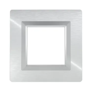 Рамка из алюминия, ''Avanti'', серая, 2 модуля