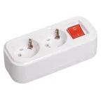 Розетка переносная разборная выключатель К02В 2 места CLASSIC