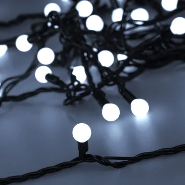 Светодиодная гирлянда ARD-BALL-CLASSIC-D13-10000-BLACK-100LED WHITE (230V, 7W) | 025571 | Arlight