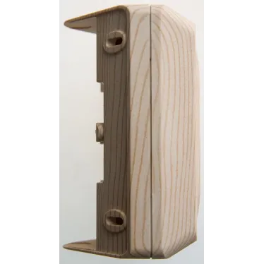 ЭТЮД Розетка угловая двойная открытой установки с заземлением со шт. 16А 250B, сосна