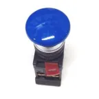 Кнопка AEA-22 Гриб синяя без подсветки 1з+1р
