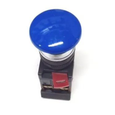 Кнопка AEA-22 Гриб синяя без подсветки 1з+1р