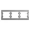 GLOSSA Рамка горизонтальная 3 поста алюминий