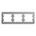 GLOSSA Рамка горизонтальная 3 поста алюминий