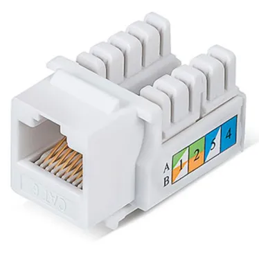 Модуль Keystone Jack RJ-45(8P8C) UTP неэкранированный CAT6 90град белый
