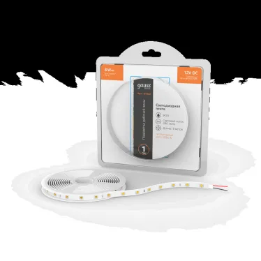 Лента светодиодная LED 5050/60-SMD 8 Вт/м 900 лм/м 3000К DC 12В IP20 10мм (блистер 3м) Basic Gauss