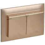 SKANDY Розетка 2-местная и крышкой 16А в сборе IP44 SK-R12Sa песочный IEK