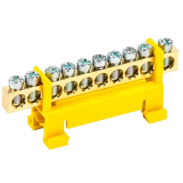 Шина PE земля на DIN-изоляторах тип Стойка ШНИ-6х9-10-С-Ж