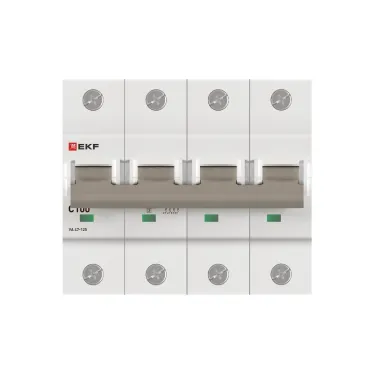 Автоматический выключатель ВА 47-125 4P 100А (C) 15кА PROxima