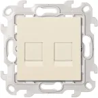 Розетка для передачи данных 2xRJ45 Cat.6 UTP цвета слоновая кость S24 Harmonie