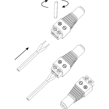 Разъем R-DC04 гнездо DC питания 2. 1х5. 5 с клеммной колодкой