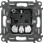 Valena IN MATIC Розетка силовая 2К+З 16А 250В со шторками безвинтовые зажимы