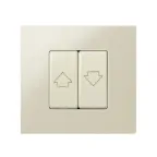 Механизм для управления жалюзи (кнопки без блокировки), 10А 250В, S27, сл.кость.