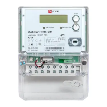 Счётчик электрической энергии трехфазный многотарифный SKAT 315E/1-10(100) SIRP PROxima