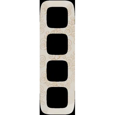 Valena ALLURE Рамка 4 поста Нарцисс золото универсальная