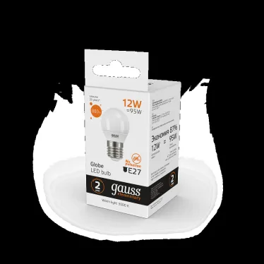 Лампа светодиодная LED 12 Вт 880 лм 3000К шар P45 теплый E27 AC 220В Elementary Gauss