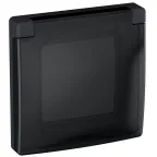 Рамка с защитной крышкой IP 44 INSPIRIA антрацит