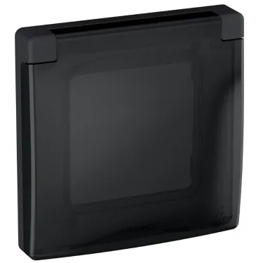 Рамка с защитной крышкой IP 44 INSPIRIA антрацит