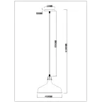 Светильник подвесной декоративный PL2 BK/RC E27 max 60W, d300 мм, шагрень черный/медь
