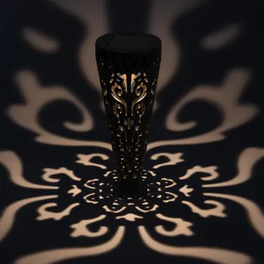 Светильник уличный ERASF22-48 на солнечной батарее садовый Ажур 29 см