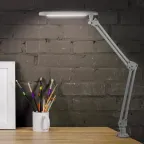 Светильник настольный светодиодный на струбцине серебро NLED-441-7W-S