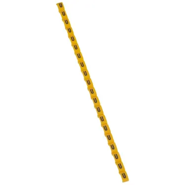 Маркировка буква (U) черный/желтый Duplix (600шт)