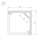 Профиль SL-KANT-H16-2000 ANOD (ARL, Алюминий)