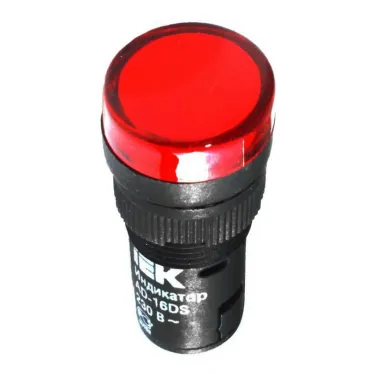 Лампа AD16DS LED матрица d16мм красный 24В AC/DC