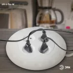 Удлинитель (белый) рулетка, без заземл, 2x0.75мм2, 4гн, 7м (10/350) UR-4-7 м-W