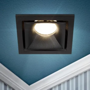 Встраиваемый светильник алюминиевый KL101 BK MR16 GU5.3 черный