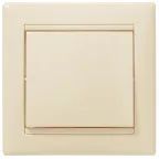 Выключатель одноклавишный, в рамку, слоновая кость