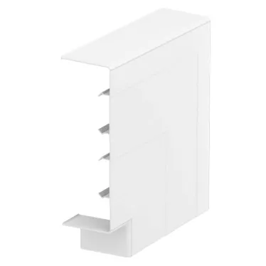 Крышка плоского угла кабельного канала Rapid 45-2 53x165 мм (ПВХ,белый)