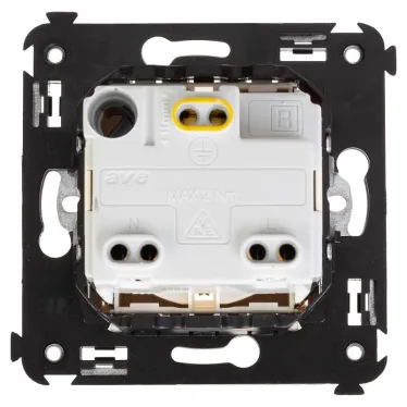 Avanti Розетка с крышкой в стену, 2P+E, ''Ванильная дымка''