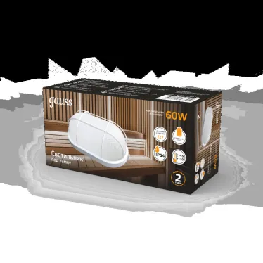 Светильник ЖКХ под лампу 1хE27 AC 220В IP54 овал 105х85х212мм с решеткой max 60Вт НБП Gauss