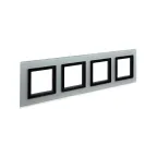 Рамка из натурального стекла, ''Avanti'', светло-серая, 8 модулей